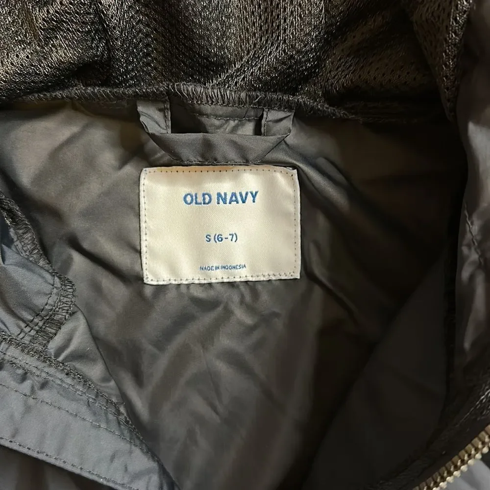 Old Navy Boys size 6 to 7 Half Zip Windbreaker Jacket small lightweight jacket